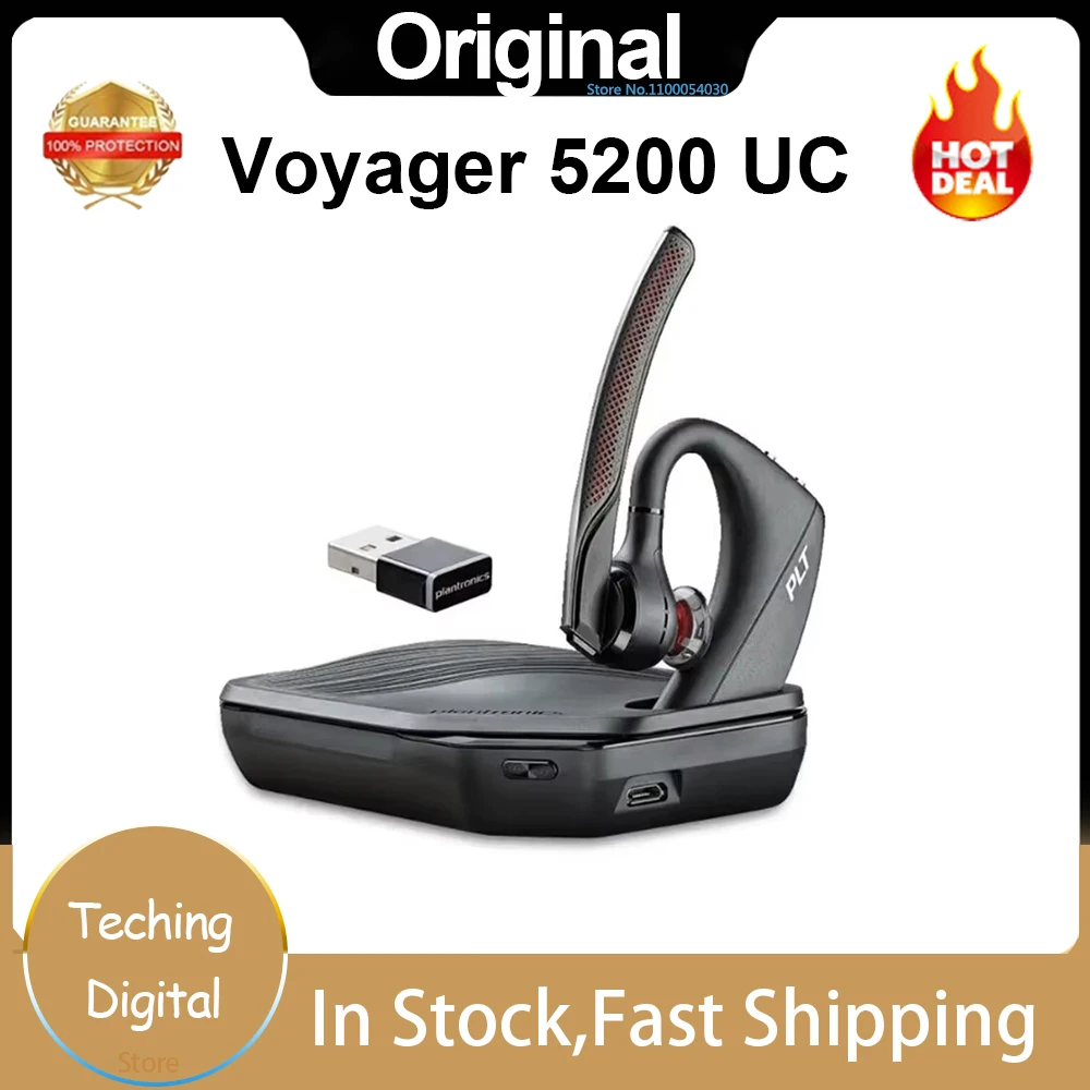 مراجعة وتحليل سماعات Poly PLT Voyager 5200 UC: أفضل خيار للاستخدام في العمل والاتصالات