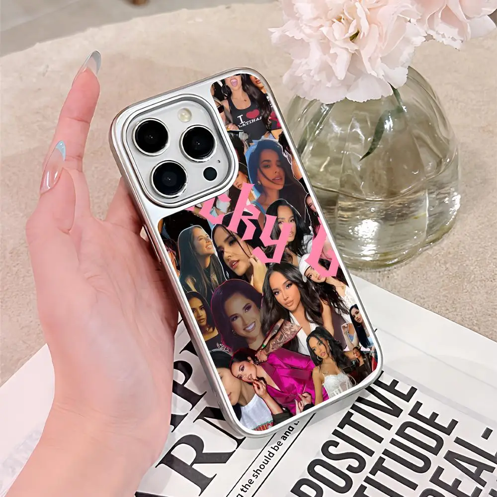 

Модный чехол Fashion Becky G с серебряным покрытием для iPhone 17 16 15 14 13 12 11 Air Pro Max Plus, цветной