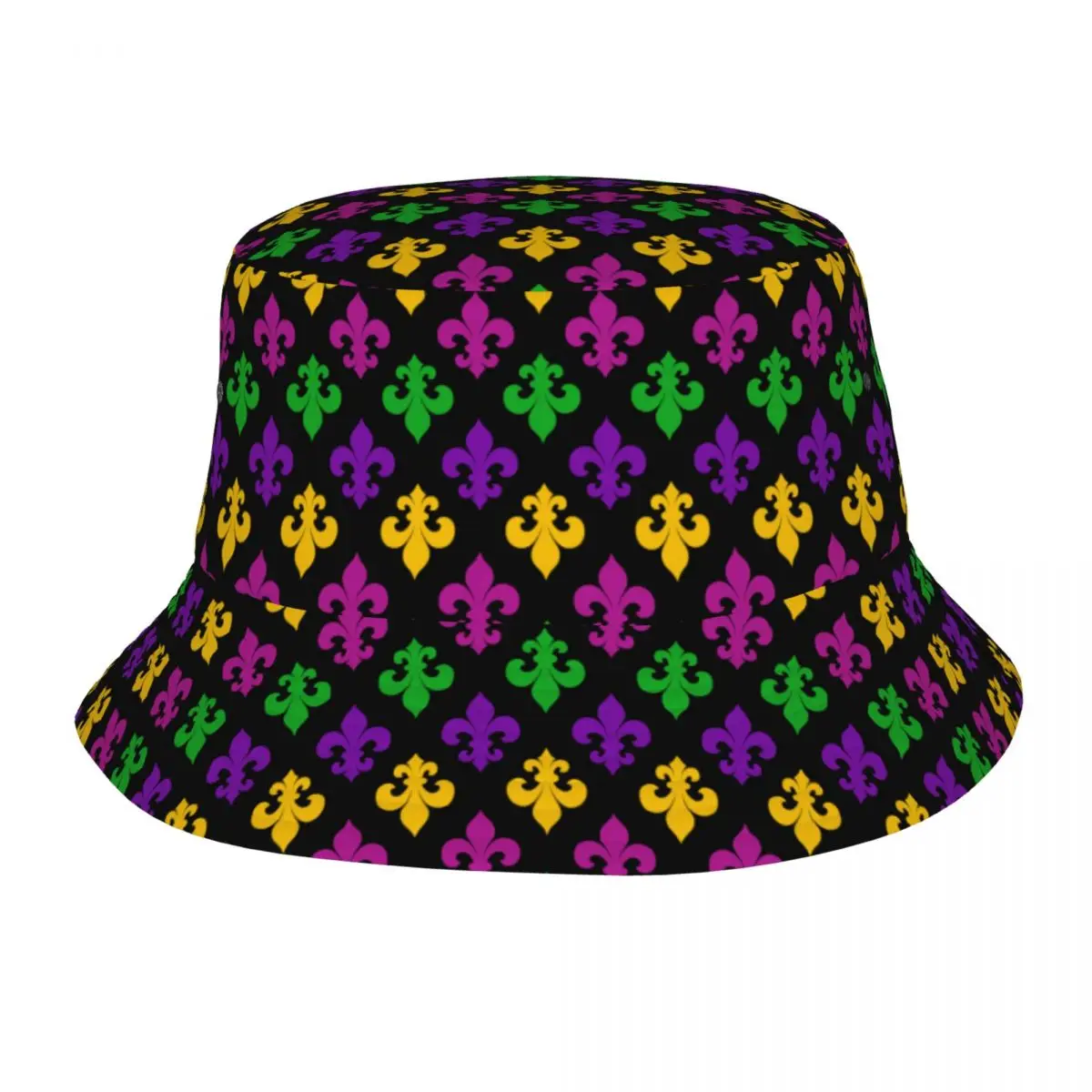 

Fisherman Hat Unisex Bob Cap Fleur De Lis Colorful Hip Hop Gorros Panama Windproof outdoor Bucket Hat