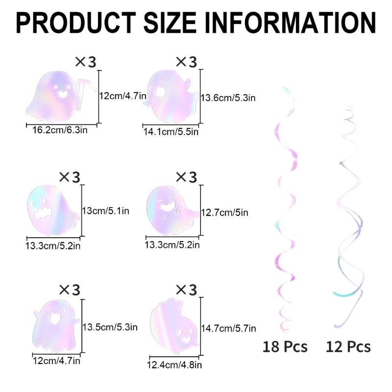 Hanging Ornament Ceiling Banners Set Decorative Streamers for Halloweens