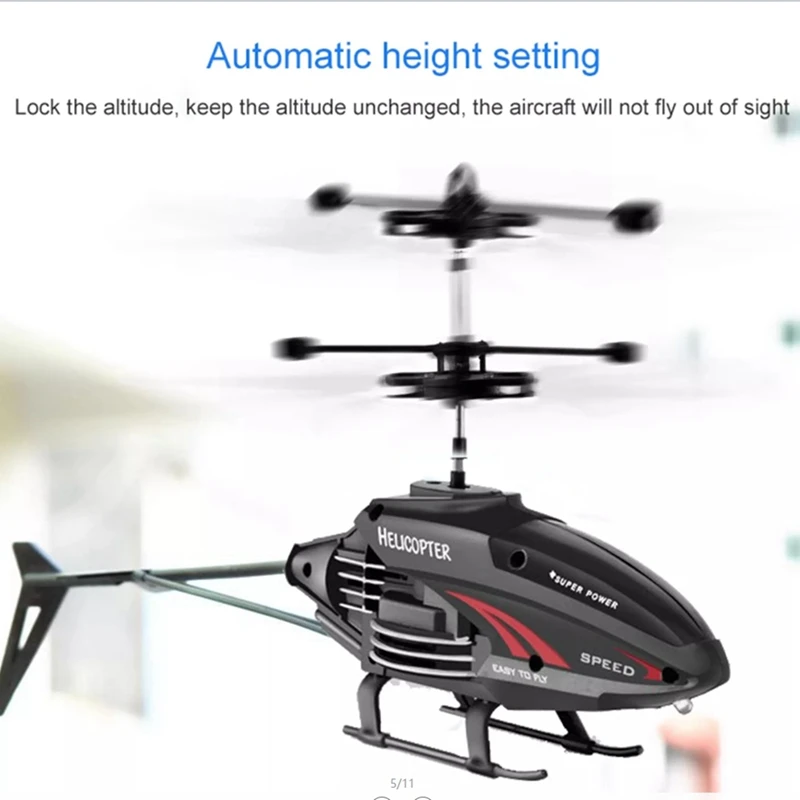 Mini RC Infrared Induction Aircraft 2CH Gyro Helicopter RC Drone Helicopter Toy Birthday Christmas Gift For Kids