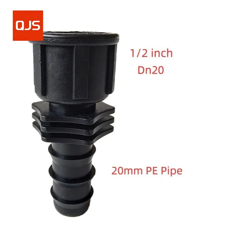 10pcs PE Pipe Connector Mirco Spray Joints Female Thread  Barbed Joint Socket Greenhouse Quick Joint Water Pipe Irrigation