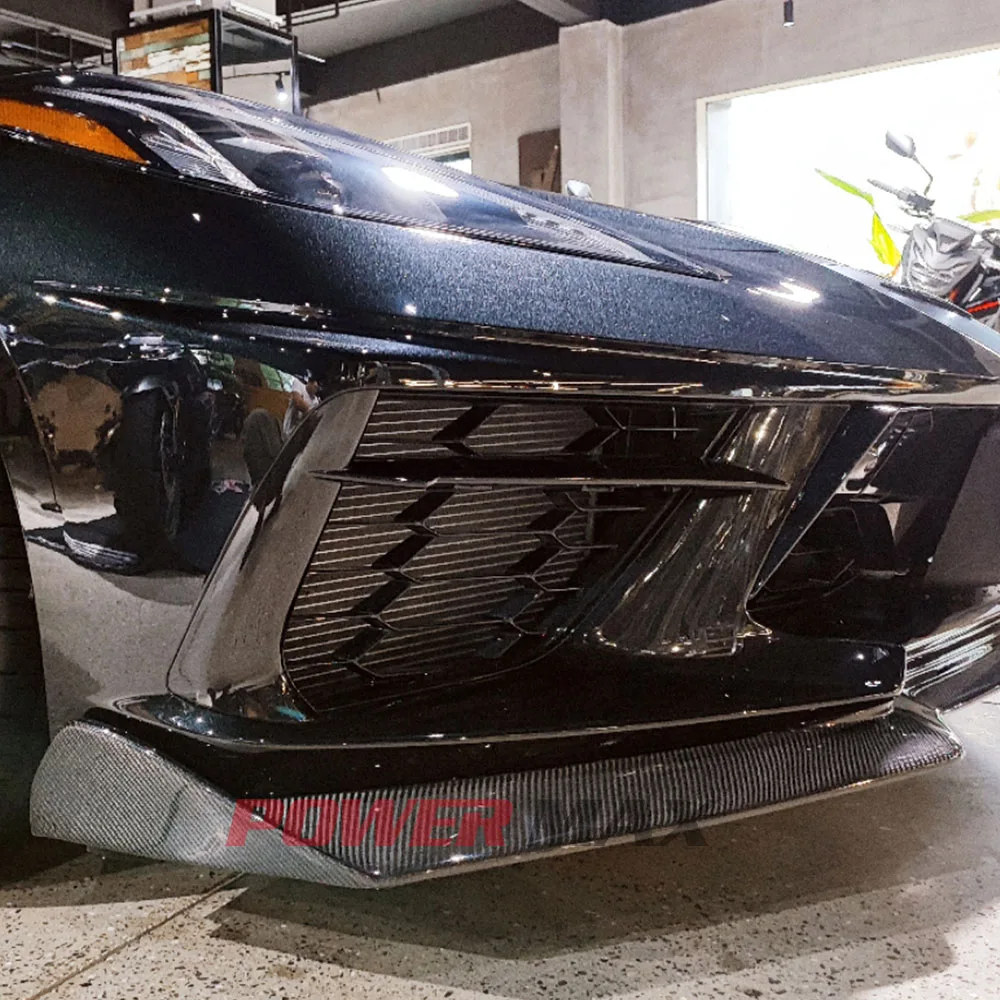 Carbon Fiber Front Bumper Lip For Corvette C8 Z51 Stingray