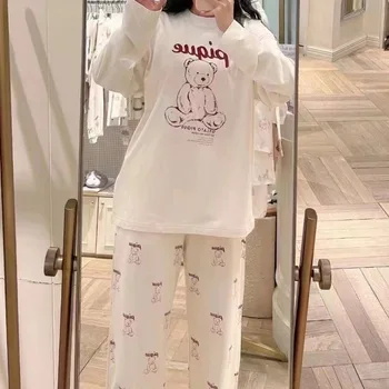 커플 룸웨어 잠옷 남녀공용, 잠옷, 라운지웨어 세트, 카와이 옷, 여성용 아이스크림 잠옷 (태그 포함)