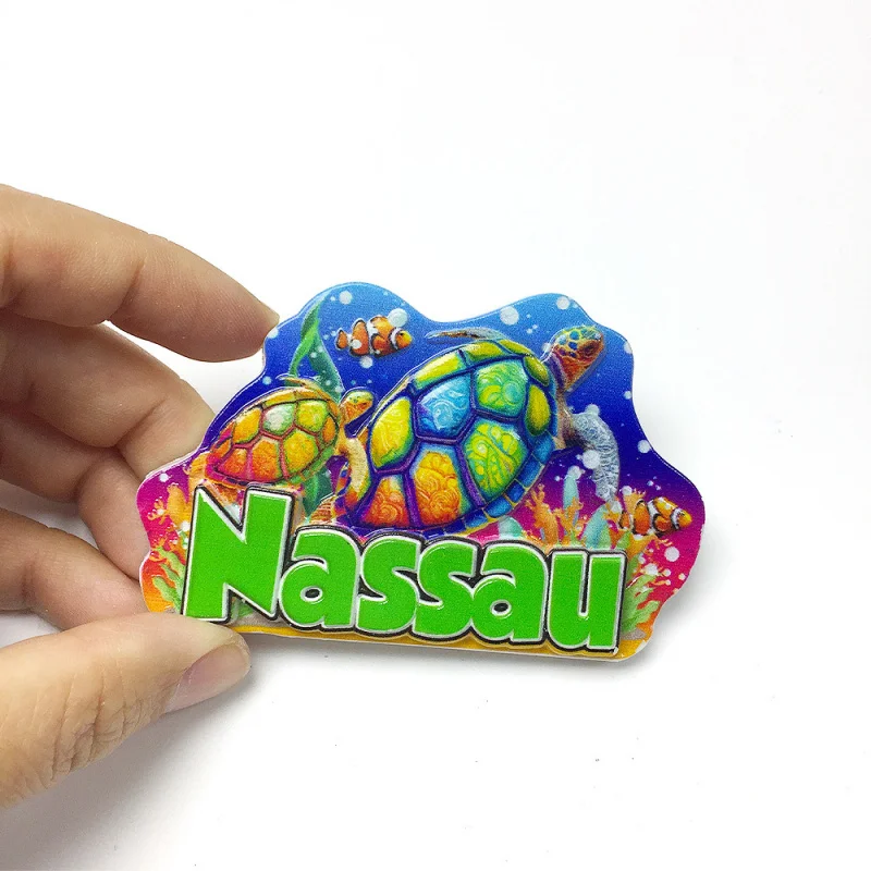 

Bahamas Nassau Creative High-Value Marine Life Cultural and Creative Magnetic Fridge Magnets Travel Home Decoration Souvenirs