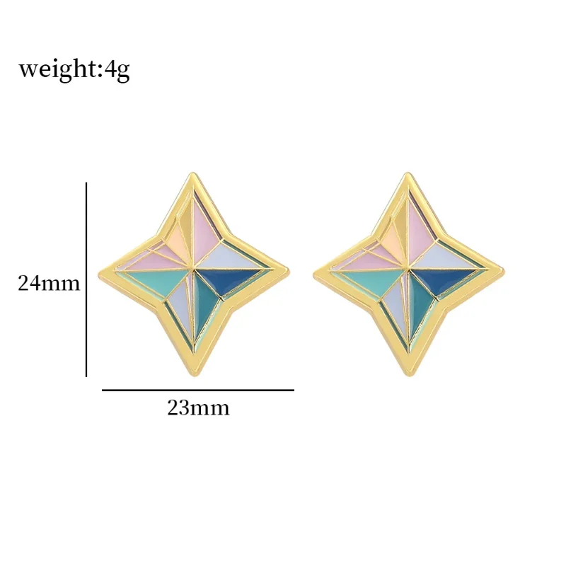 Игра Genshin Impact Primogems Эмалированные серьги Праздничные подарки