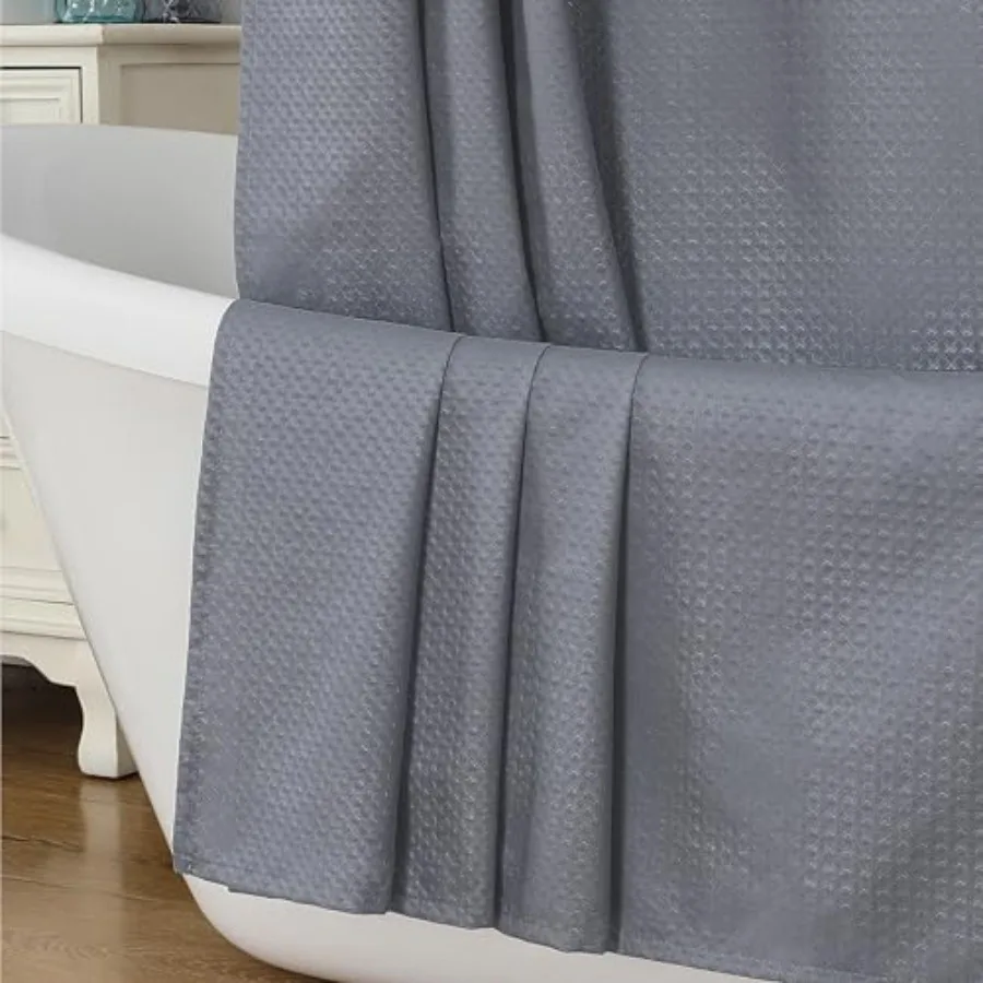 

Душевая штора Aiyufeng серая с точечным тиснением, водонепроницаемая, из мягкого полиэстера, для ванной комнаты, отеля, спа