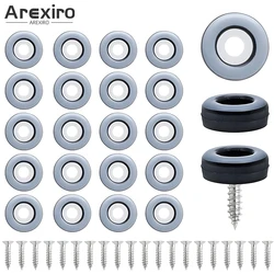 20pcs 19mm Furniture Sliders Pads With Screws Furniture Glides Sliding Block Carpet Hardwood Floor Protector