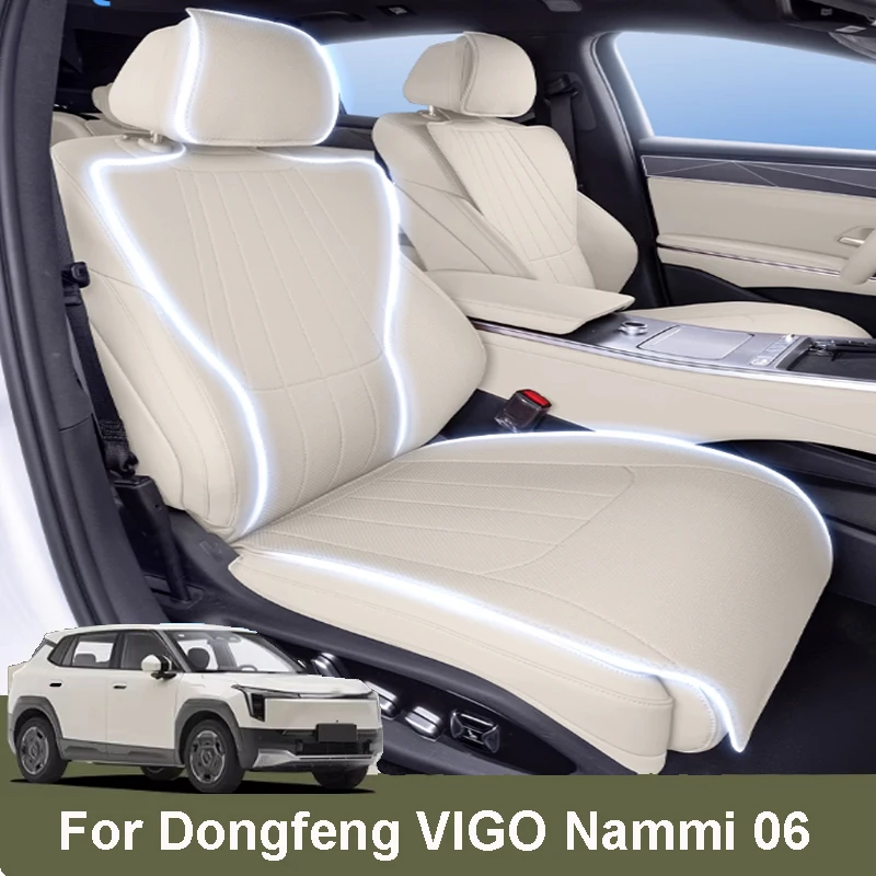 

For Dongfeng VIGO Nammi 06 2025 2026 Car Interior Leather Ventilated Breathable Seat Cushion Accessory All Season Seat Cover