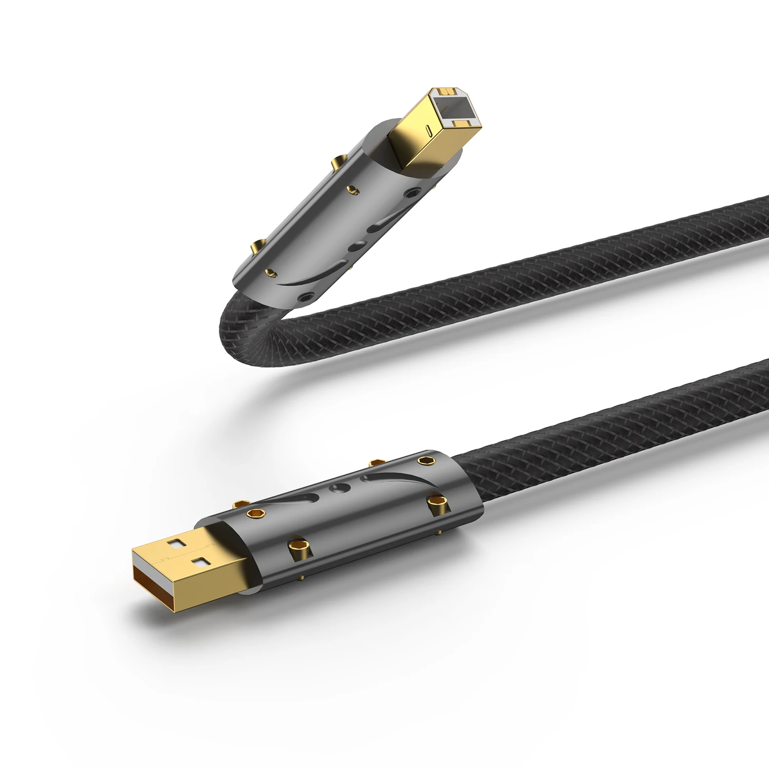 

Viborg UC01 HI-End Silver Plated OFC USB Audio Cable Audiophile USB AB A-B DAC Gold plating DAC Decoder Printer Data cable