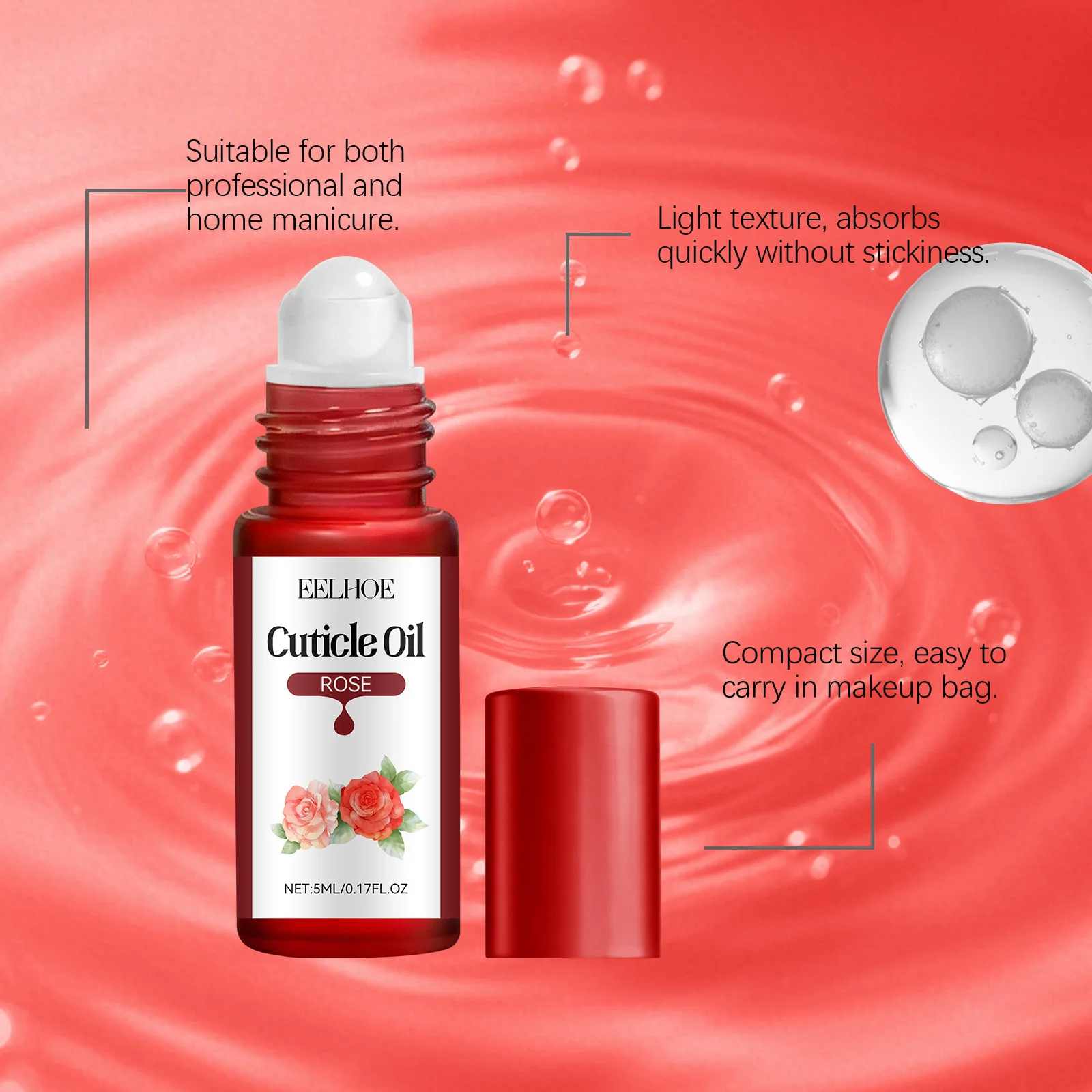 زيت البشرة المغذي اللطيف - العناية المرطبة بالأظافر والبشرة، تركيبة الاستخدام اليومي، أظافر ناعمة لامعة محمولة وطويلة الأمد