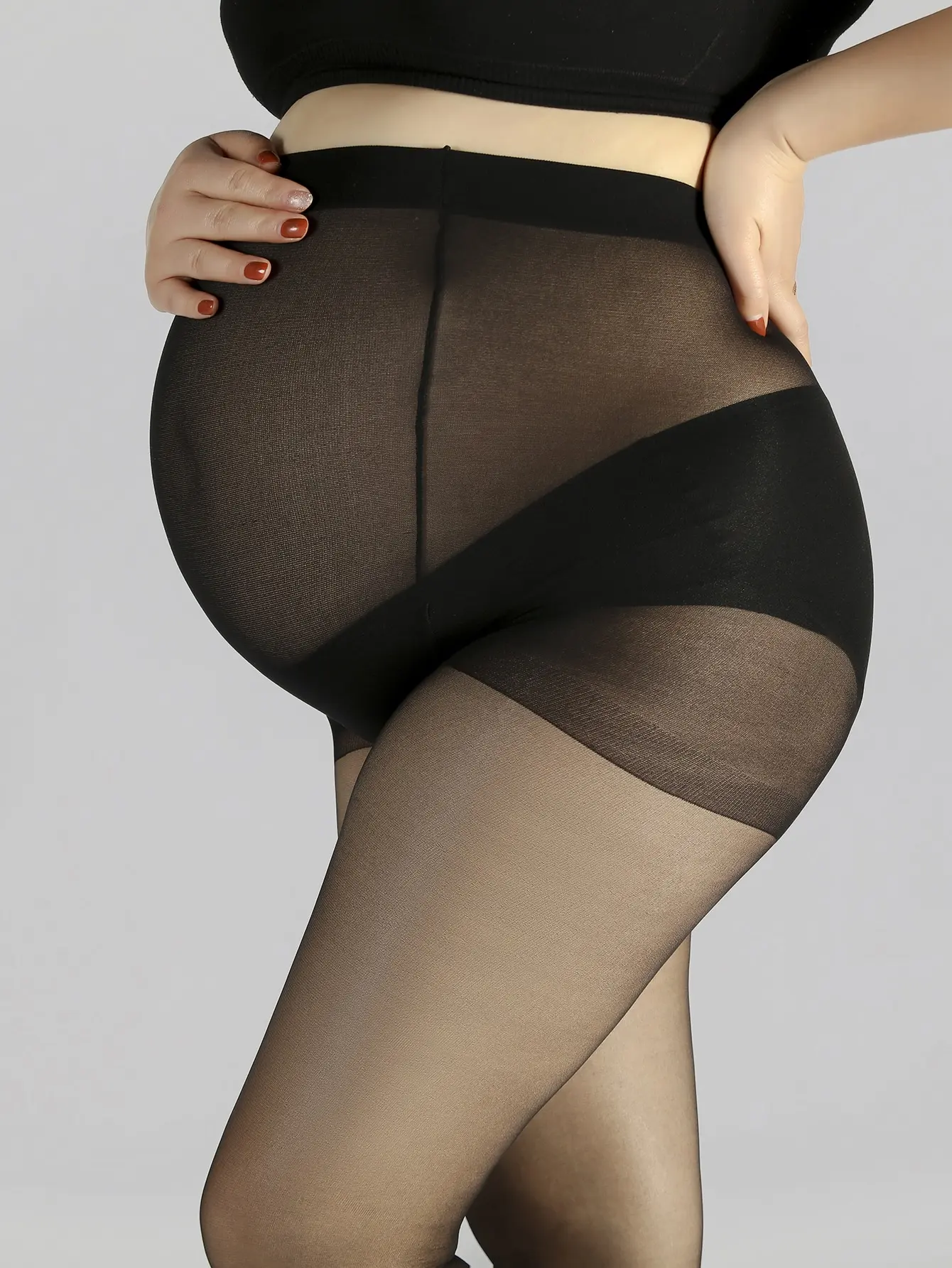 1/2/3 sets hoge stretch strakke broeken voor zwangere vrouwenbuik, modieuze dunne zijden kousen en panty's