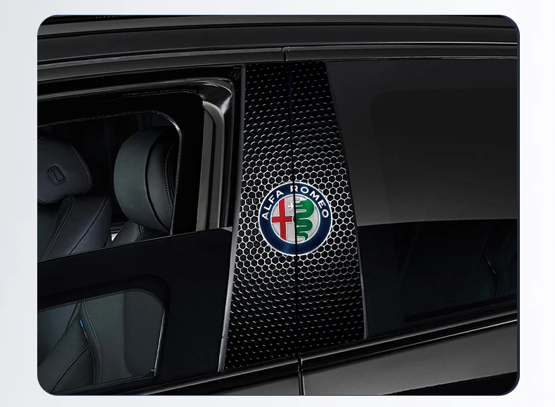 Alfa Romeo B-Stijl Stickers - Afmetingen kolommen