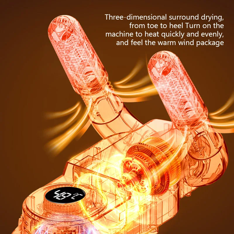 Intelligent Timer Shoe Dryer Adjustable Foldable Footwear Dryer Quick Drying Deodorizing Sterilizing Shoe Dryer Heater for Shoes image 4