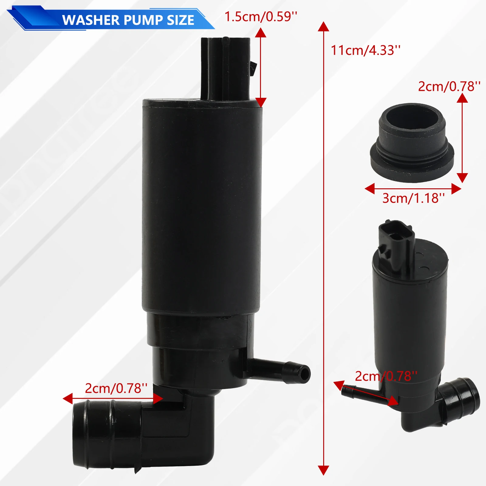 Xukey Single Outlet Front Windscreen Washer Pump For Honda Civic Hatchback Toyota Corolla E11 E12 Yaris Vitz P1 Avensis T220 T25