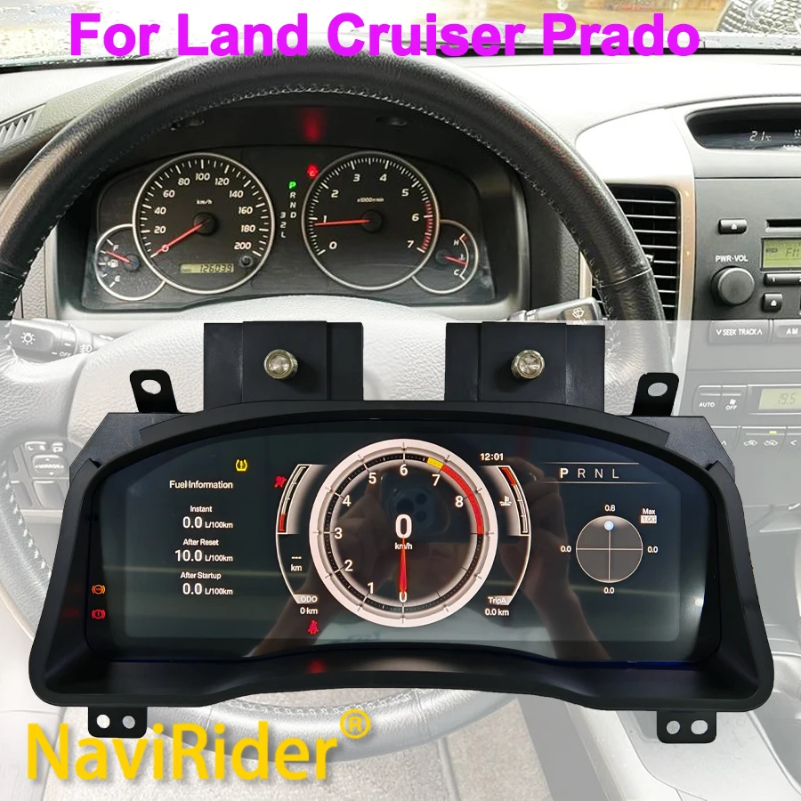 

Digital Dashboard Panel For Toyota Land Cruiser Prado 120 2004-2009 Gps Speedometer LCD Instrument Virtual Cockpit Cluster Clock