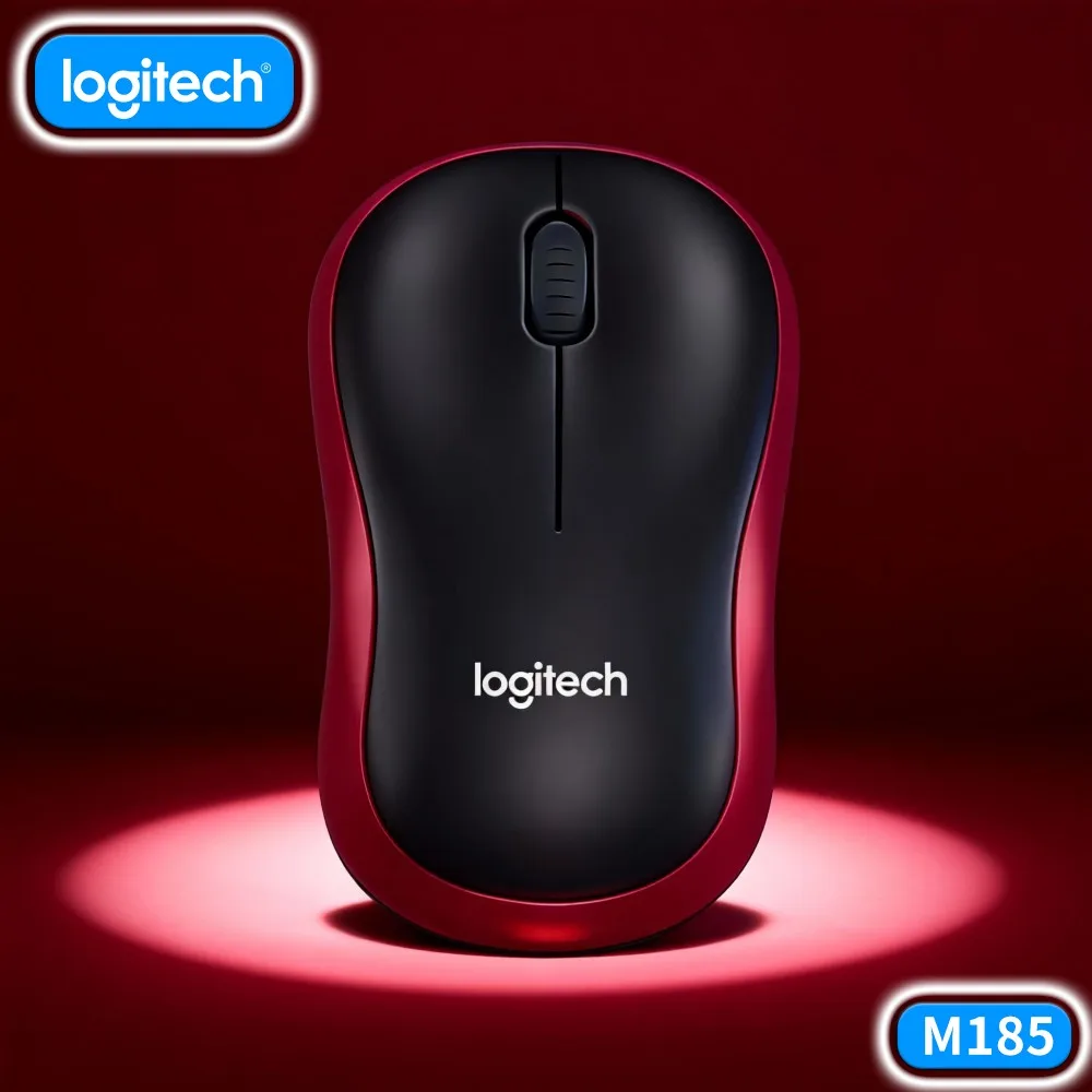 Logitech M185 Mouse For Study Work 1000 DPI Tracking 10M Range Auto-Sleep 1 AA Battery Included Computer Accessory