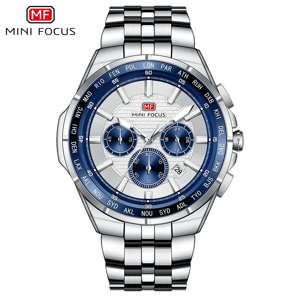 MINI FOCUS 0613, модные мужские кварцевые часы, хронограф, календарь, светящиеся водонепроницаемые элегантные часы для мужчин, relojes para hombres MINI FOCUS 0613, модные мужские кварцевые часы, хронограф, календарь, светящиеся водонепроницаемые элегантные часы для мужчин, relojes para hombres