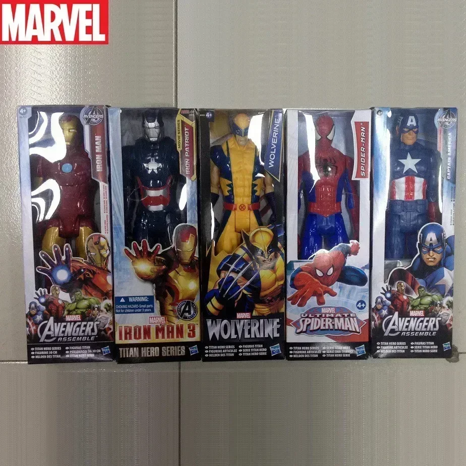 12 Inch Marvel The Avengers Iron Man Venom Captain America Hero Figure Wolverine Thor Spiderman Pvc Ornaments Model Kid Toy Gift