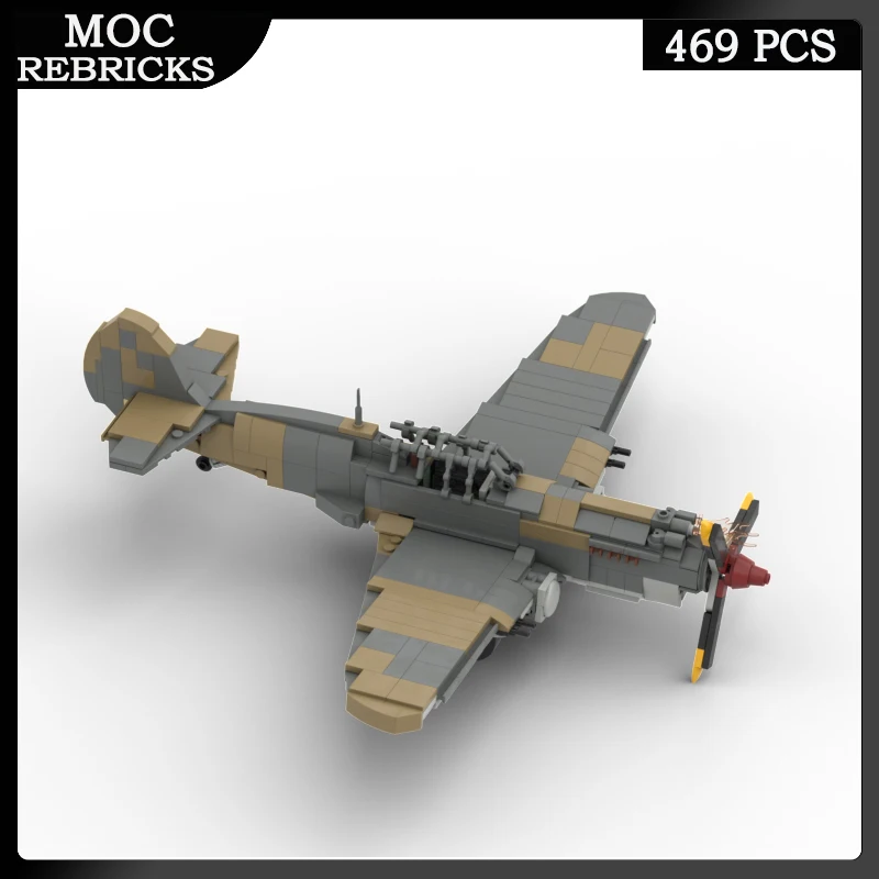 WW2 Military Weapons US Aviation Fighter P-40 Warhawk Aircraft Air Fores MOC Building Blocks Educational Bricks Airplane Gifts