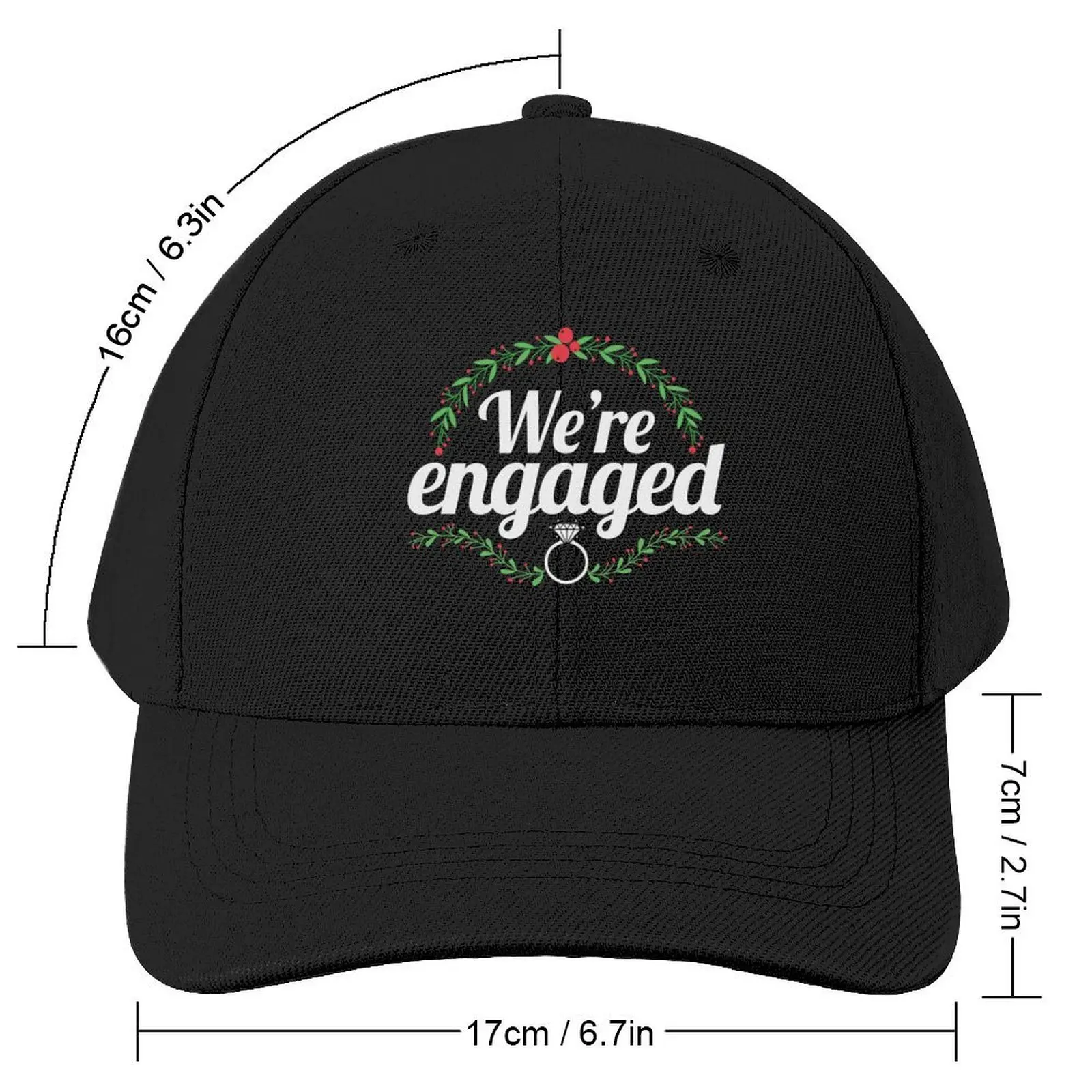 Christmas Engagement We're Engaged Baseball Cap Christmas Hat dad hat Beach Outing Trucker Hats For Men Women's