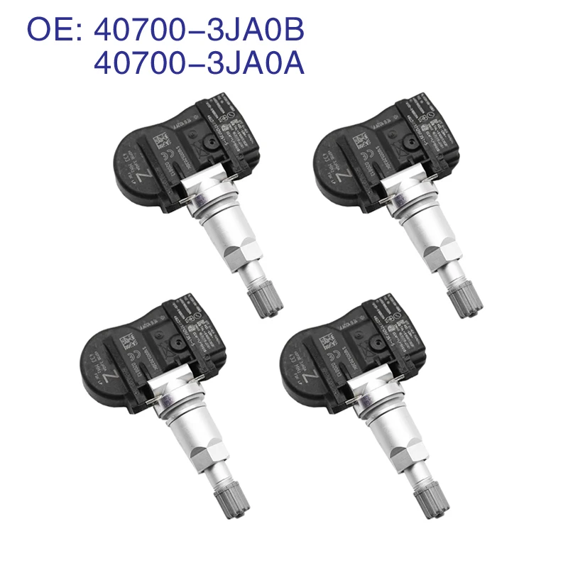 4PCS TPMS 40700-3JA0B 407003JA0A Tire Pressure Sensor FOR NISSAN LEAF ALTIMA MURANO 2015 2016 2017 2018 2019 INFINITI Q50 QX56