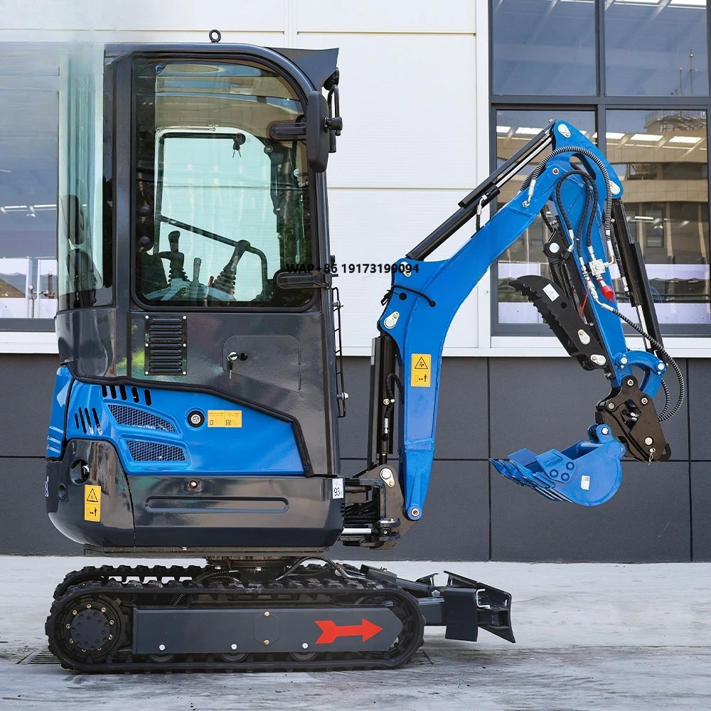 Crawler Hydraulic Mini Excavators Machines 1.5 Ton Rubber Track Micro Digging Small Digger for Garden