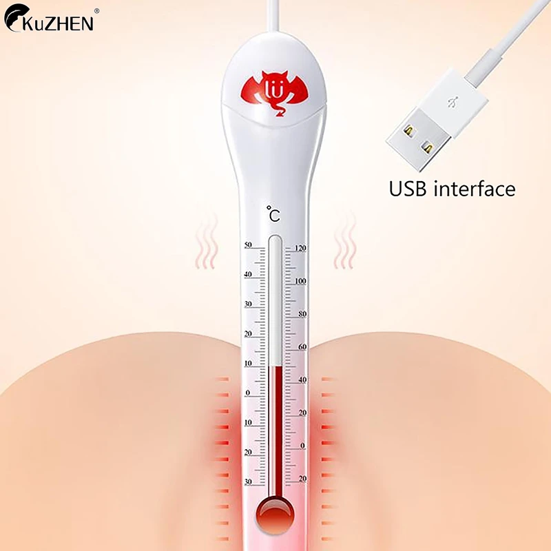 Smart Thermostat USB Heating Rod Quickly For Male Masturbator Cup Sex Dolls Anal Vagina Warmer Sex Toys For Men Adult Sex Toys