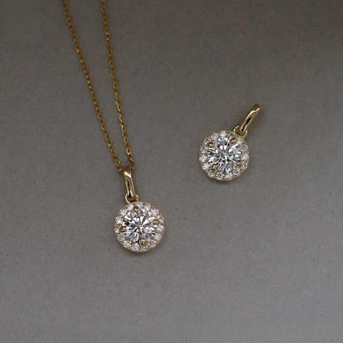 Koreanische s925 Sterling Silber Überzogene K Gold Funkelnden Temperament Zirkon Anhänger Halskette für Frauen Exquisite Hochzeit Schmu