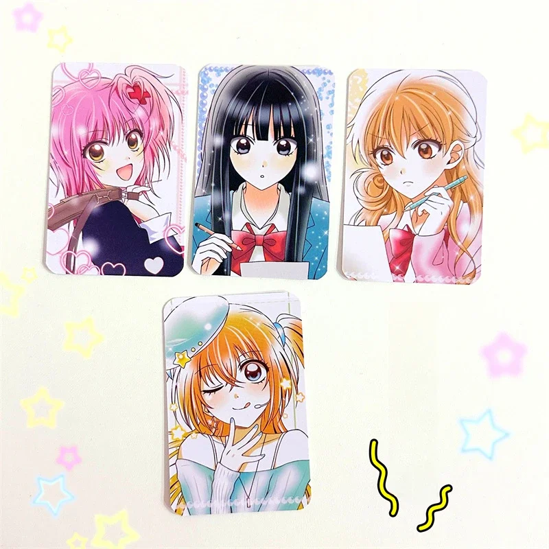 4pcs Cute Sweet Cool Girl Character Card Ins Korean Style Idol Girl Card