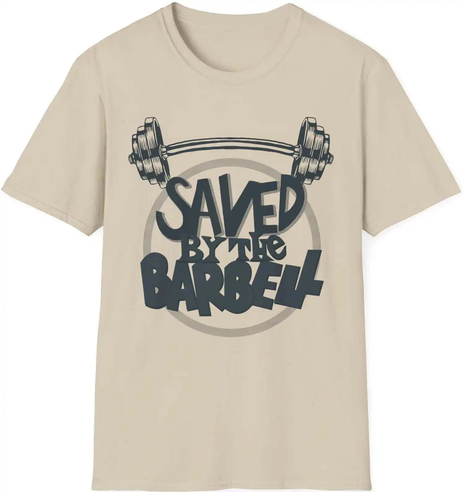 

Saved By Barbell Softstyle T Shirt Gym Workout Weightlifting Fitness Apparel Exercise Top
