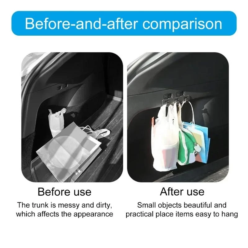 

Rear Trunk Hook Automotive Interior Modification Accessories 20kg Load Capacity Trunk for Model 21-24