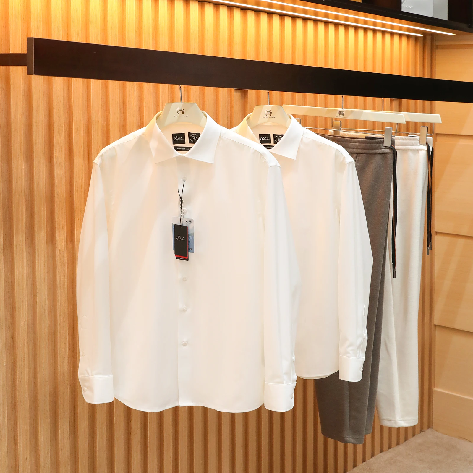 

Busin повседневная мужская длинная све irt против морщин, не требующая глажки Ele Sle, смесь полиэстера, лиоцелла и спандекса