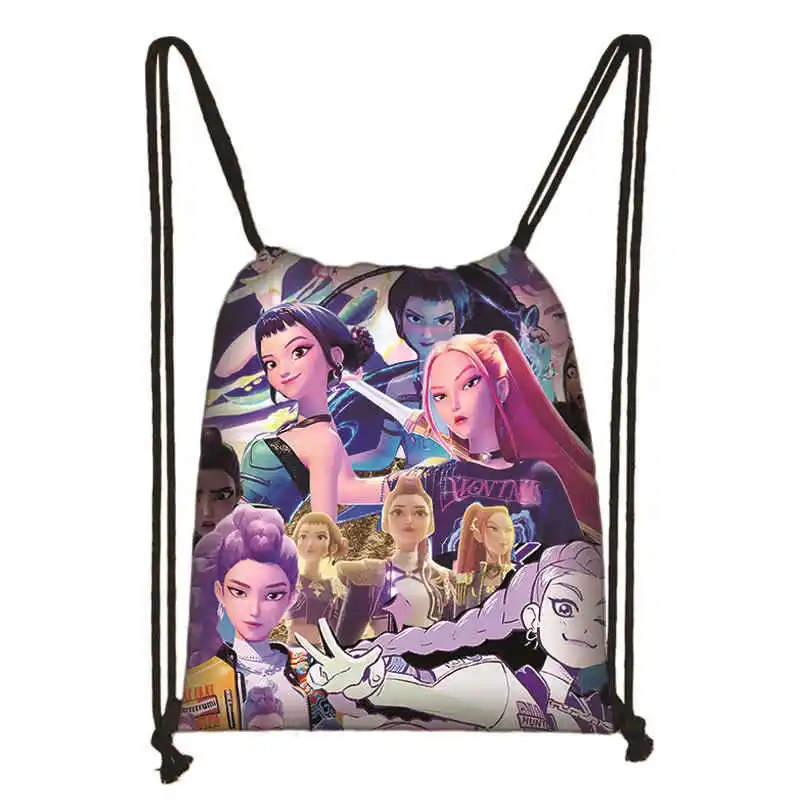 

K-Pop: Demon Hunters Handsome cartoon patterned bundle pocket storage bag anime merchandise small gift