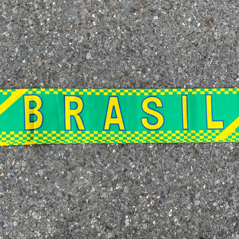 Aerlxemrbrae 14*130cm   Custom Scarf  Germany, Italy, England, Spain, Brazil, France, Satin Polyester Football scarves