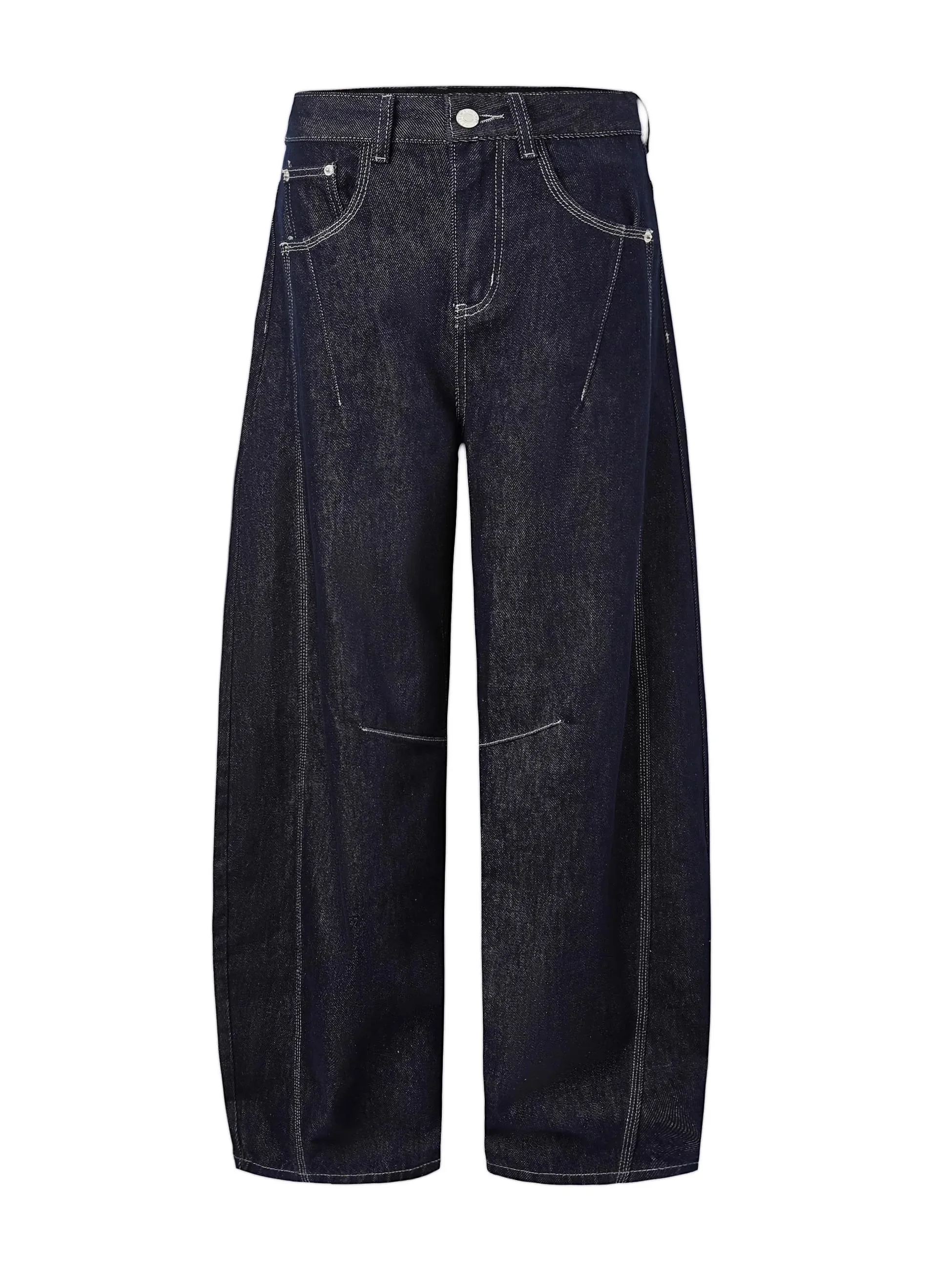 

Осень 202, женские простые синие джинсы в американском стиле ретро, свободные широкие джинсовые брюки, уличная одежда, повседневные мешковатые брюки