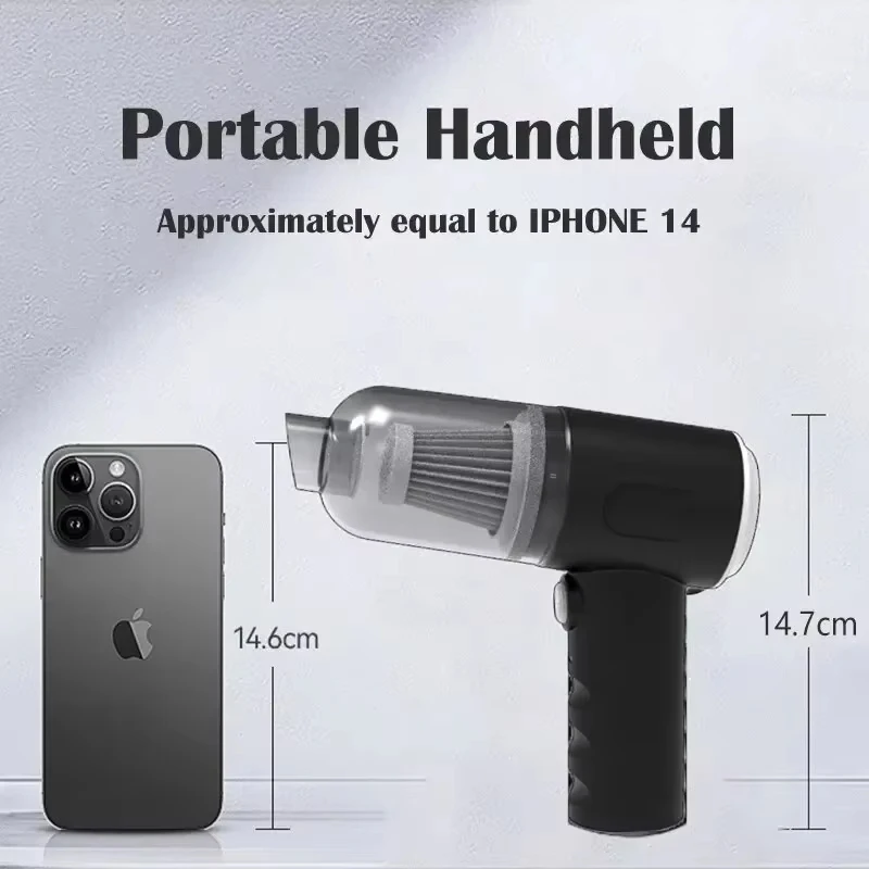 مكنسة كهربائية للسيارة Xiaomi 2900000 PA شحن USB قوية 4 في 1 آلة نظيفة لاسلكية تهب شفط مكنسة كهربائية محمولة