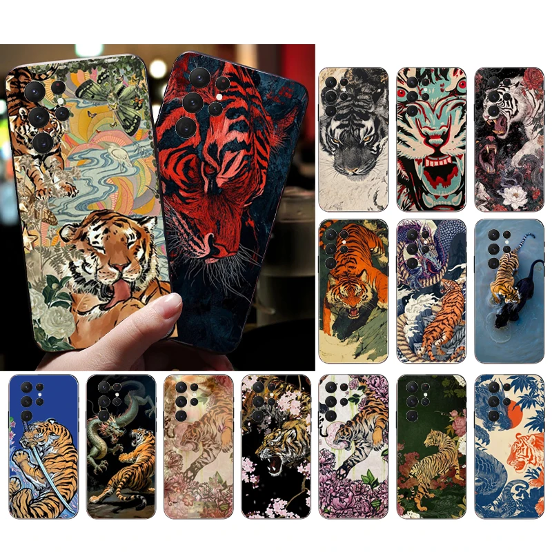 

Japanese tiger Art Phone Case For Samsung A55 A16 A56 A36 A35 A15 A53 A54 A33 A34 A25 A05S A52 A52S A14 A24 A26 A71