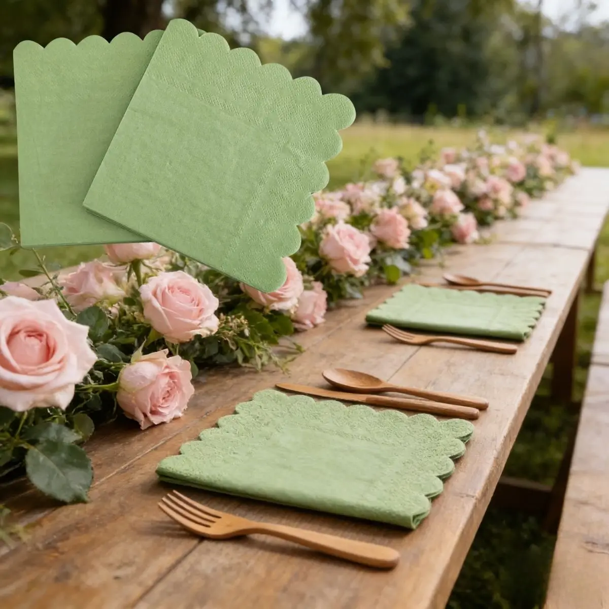 25Pcs Square Napkins Party Decorations Birthday Party Supplies, Square Handkerchiefs, Table Napkin