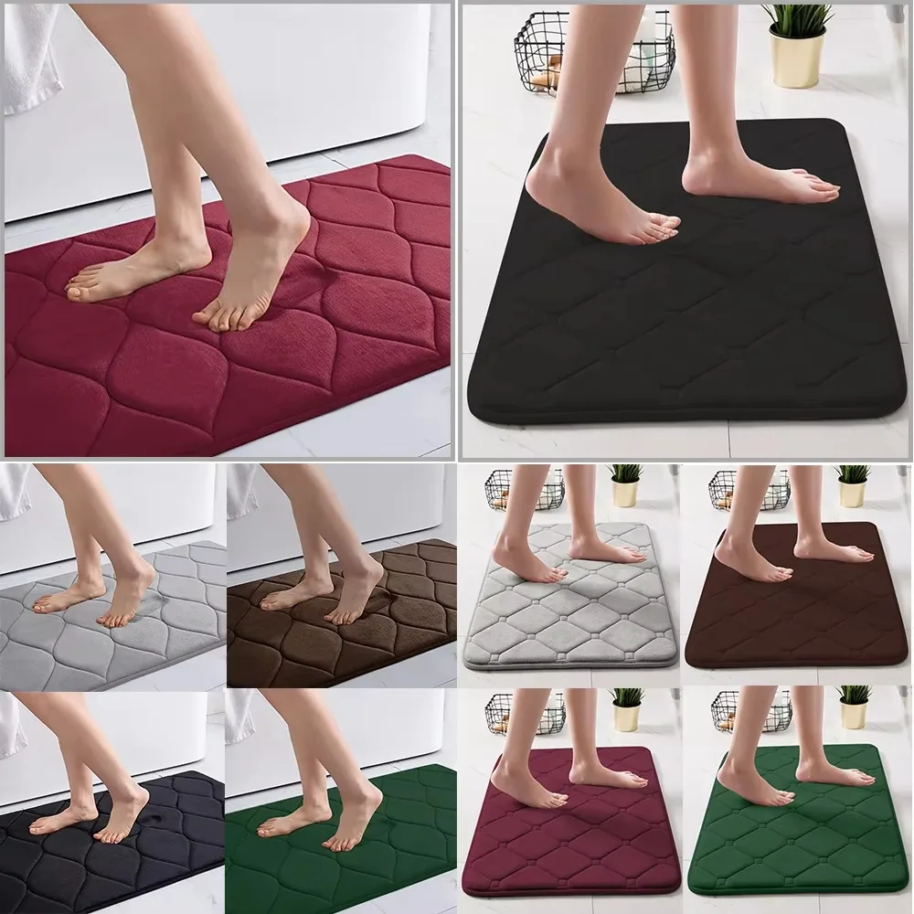 

Geometric patterns Bathroom Bath Mat Non-slip Carpets In Wash Basin Bathtub Side Floor Rug Shower Room Doormat Memory Foam Pad