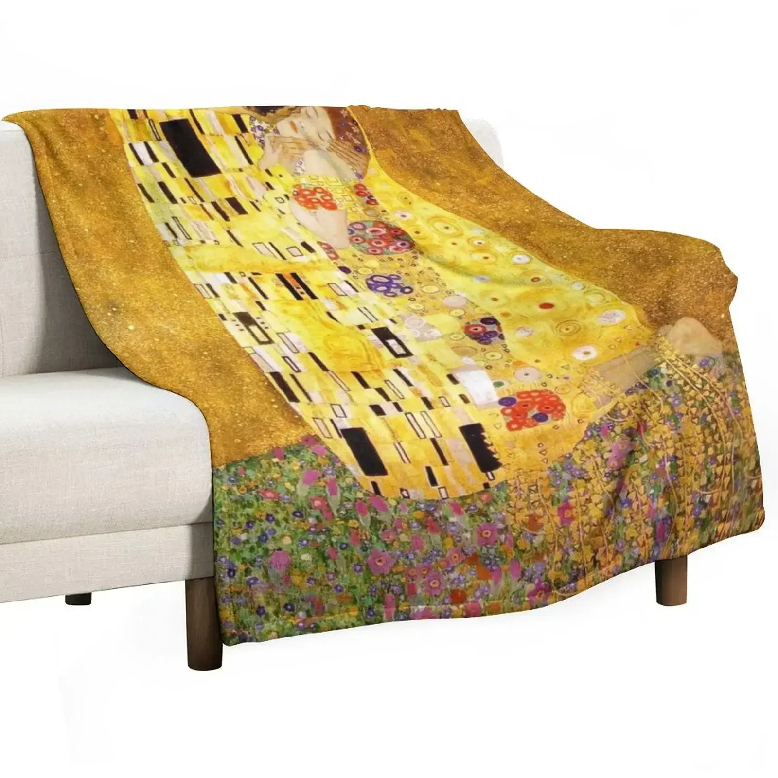 

KLIMT THE KISS Throw Blanket Long Lasting Soft Plush Blanket for Daily Use
