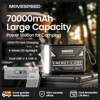 MOVESPEED LED Camping Lantern 70000mAh Large Capacity Battery w/ Rechargeable Lamp LED Emergency Light for Outdoor Power Outage