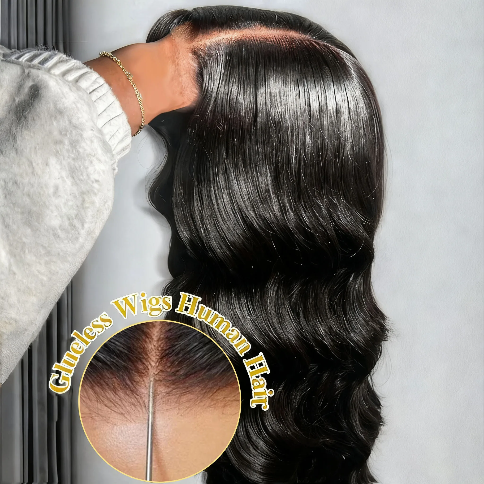 

Body Wave Glueless HD Transparent 5x5 Closure Wig 13x6 Lace Front Human Hair Wigs 30 40 Inch Curly Remy Lace Frontal Water Wave
