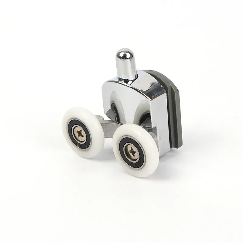 for Double Under Bathroom Glass Door Pulley Electroplated Aluminum Alloy Bounce Wheel