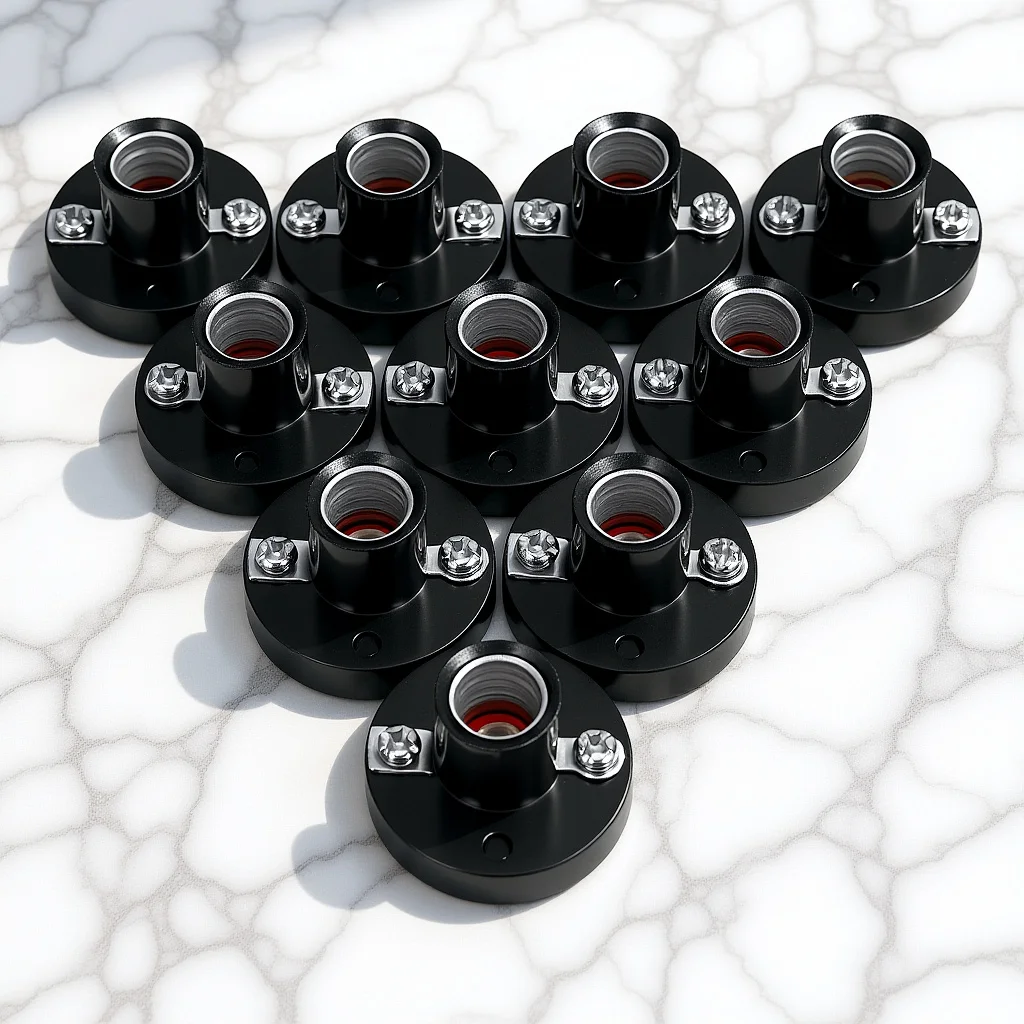 

10Pcs Mini Bulb Holder Lamp Socket Base for Lighting Projects Flush Mount Design for Indoor Outdoor Electrical Testing