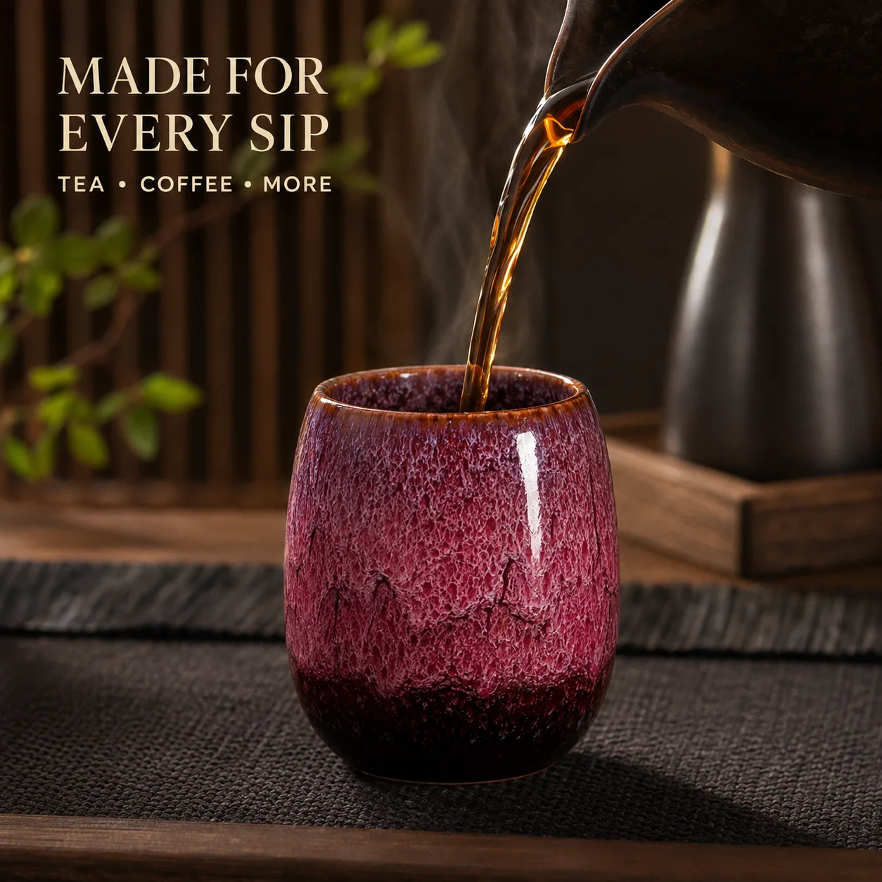 Creative Kiln-Change Glaze Ceramic Cup for Tea & Coffee - Premium Elegant Handmade Durable Heatproof Non-Slip Personal Mug Gift