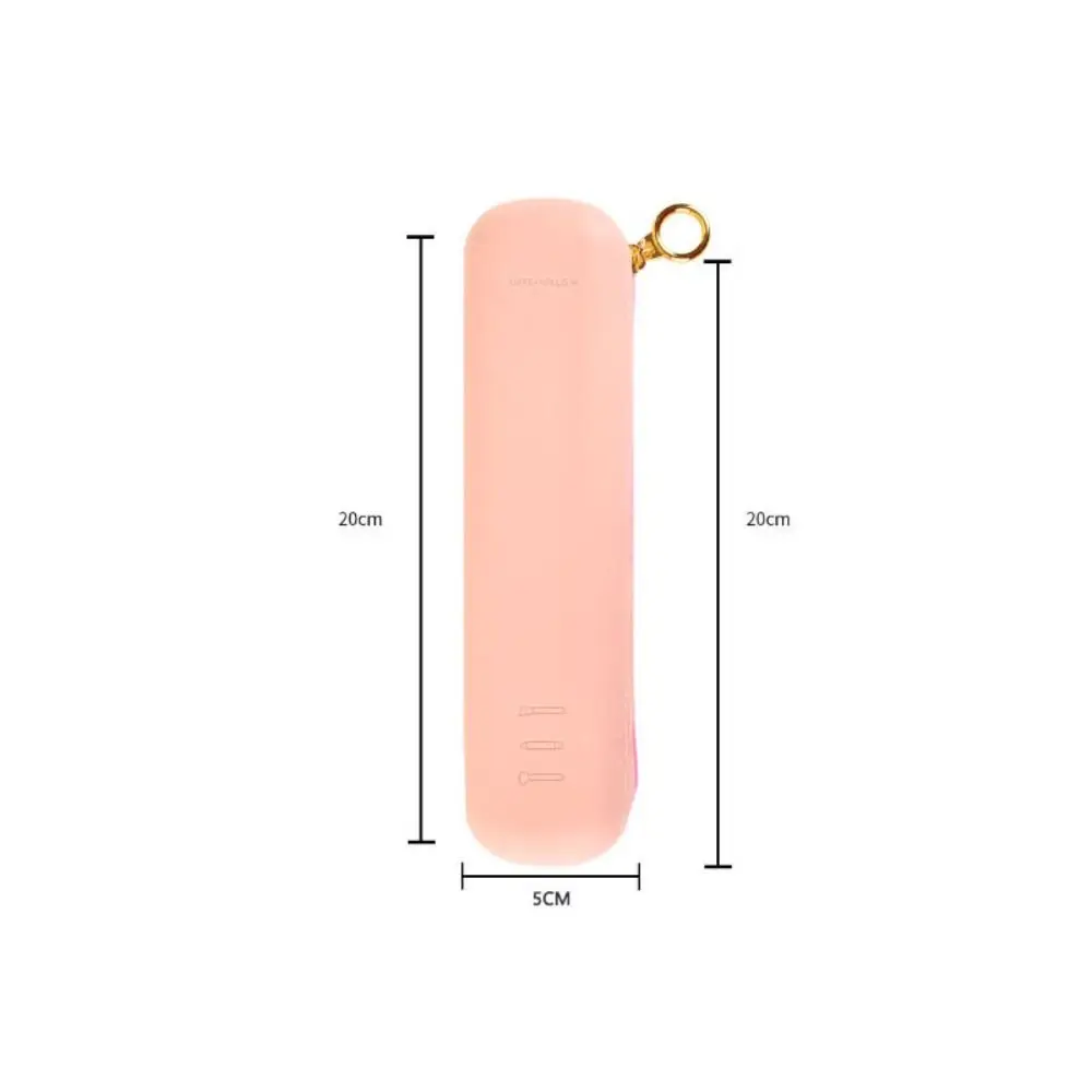 New Makeup Brush Pouch Silicone Storage Bag With Zipper Large Capacity Brush Holder Cosmetic Organizer Bag Beige/Pink/Grey/Khaki