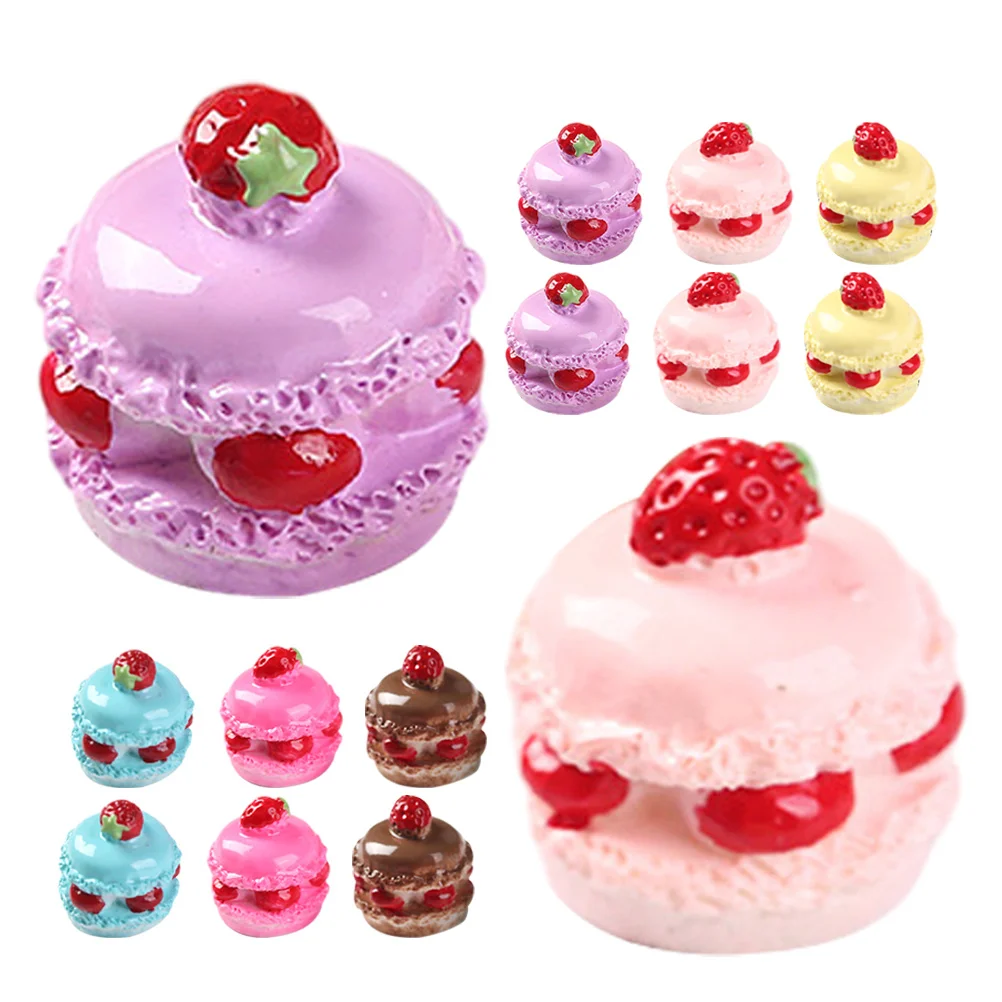 

18Pcs Simulated Mini Cake Realistic Artificial Food Prop for DIY Mini House Decor Decorative Fake Kitchen Accessories