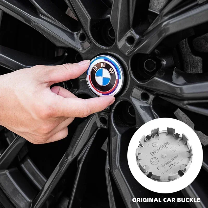 4pcs 68mm Car Wheel Center Hub Cover Badge Logo Emblem for BMW E87 E30 E46 E28 E34 E39 E60 F02 F18 F35 G20 G03 G05 F10 E93 F20