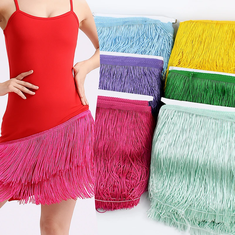 

5/8/10M 30cm Long Tassel Fringes for Curtains Lace Trims Dress Fringe Trim Decorative Trimmings Stitching DIY Sewing Accessories